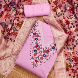 Rangtulika Ethnics Embroidered Unstitched Dress Material-picture-7