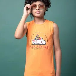 Crimsoune Club Boys Typography Printed Cotton T-shirt-29