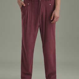 Banana Club Men Relaxed Corduroy Pleated Trousers-picture-24