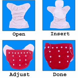 The Little Lookers 4 Layer Microfiber Insert For Reusable Diapers Pack Of 4 - White image 2