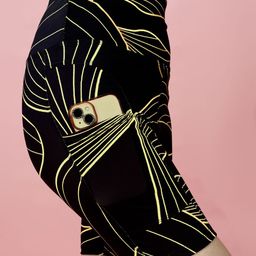 POOJARAN SAREE Printed High Rise Tights-image-94