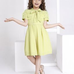 Peppermint Tie-Up Neck A-Line Dress-picture-21