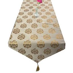 Pinkparrot 12x70 inch jacquard silk table runner-image-97