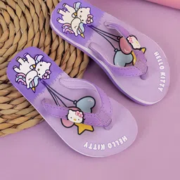 Kids Ville Girls Hello Kitty Printed Thong Flip Flops-image-47
