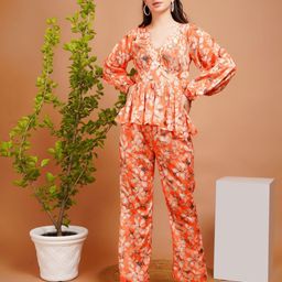 Boholyfe Printed Top With Trousers Co-Ords-52