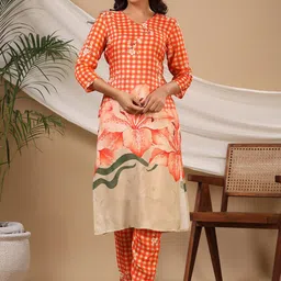 AARAAS Printed V-Neck Pure Silk Tunic With Trouser-picture-10