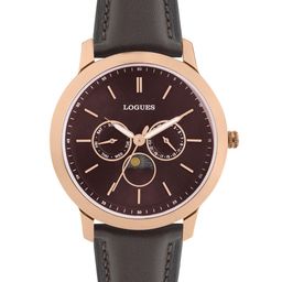 L LOGUES Men Brass Dial & Leather Straps Analogue Watch G 1972 WL-05-image-60