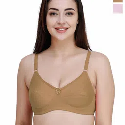 College Girl Women Pack Of 2 Full Coverage Non-Wired Non Padded Pure Cotton Bra-14