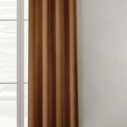 Yellow Weaves Brown Room Darkening Long Door Curtain-image-79