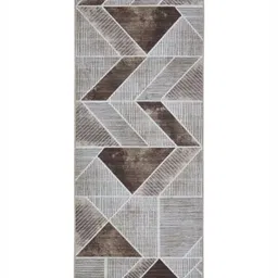 OBSESSIONS Brown & Cream-Color Printed Rectangular Bedside Runners image 2