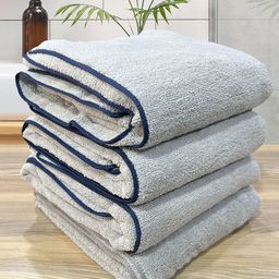LABHAM Grey 4 Pieces Cotton 450 GSM Bath Towel-image-48