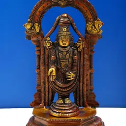 Exotic India Brown Venkateshvara As Balaji At Tirupati Religious Idol Showpiece-58