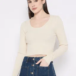 Camey Women Woollen Crop Sweater Vest-image-53