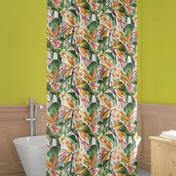 ArtzFolio Yellow & Green Printed Water Proof Shower Curtain-18
