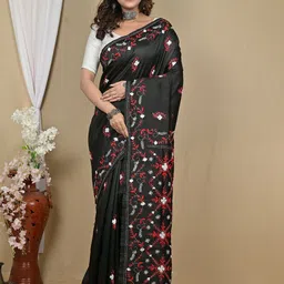DipDiya Floral Embroidered Taant Saree-image-57