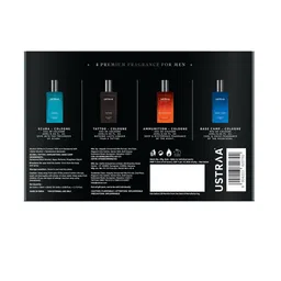 Ustraa Men Set Of 4 Tattoo, Basecamp, Scuba & Ammunition Cologne - 20ml Each image 4
