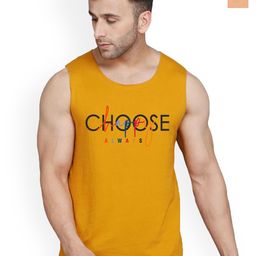 SLOWLORIS Pack Of 2 Printed Round Neck Gym Vests VSL26 CMB(CHS MUSTARD)(GYM RUST)-image-95