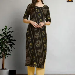 HERE&NOW Women Printed Regular Kurtas & Trousers-image-90