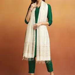 Fabindia Ethnic Motifs Printed Cotton Silk Dupatta-picture-37