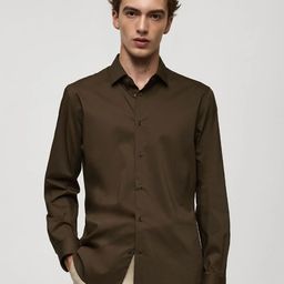 MISCHIEF MONKEY Classic Tailored Fit Spread Collar Pure Cotton Casual Shirt-picture-21