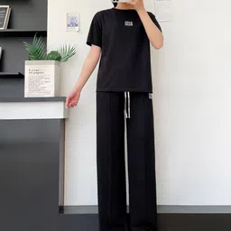 Stem Rope Women Solid Co-ord Set-image-86