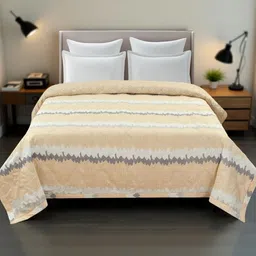 IVAZA Beige AC Room Double Bed Microfibre Comforter-image-76