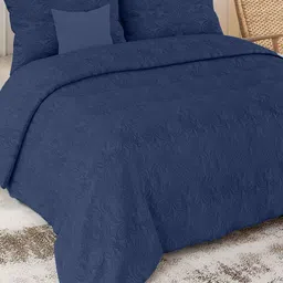 LABHAM Sensations Navy Blue Quilted 300 GSM Double King Bed Cover-15