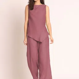EROTISSCH Round Neck Top With Trousers Co-Ords-image-63