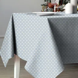 Aura Silver-Toned Geometric Printed 6-Seater Table Cover-picture-8