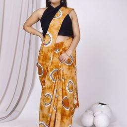 JAIPURI PRINT Tie and Dye Pure Cotton Saree-39