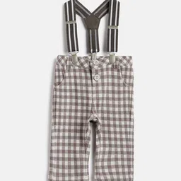 Chicco Boys Relaxed Checked Regular Fit Trousers-image-10