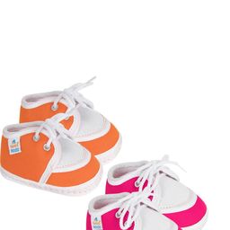 NESKA MODA Orange Cotton Booties-picture-42