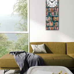 OLIVE TREE Blue & Pink Printed Wooden Wall Clock-image-54