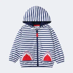 StyleCast x Revolte Girls Hooded Striped Lightweight Outdoor Sporty Jacket-image-7