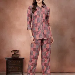 all about you Floral Printed Shirt with Trousers Co-Ords-picture-41