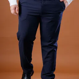 Muffynn Men Relaxed Straight Leg Straight Fit Mid-Rise Formal Trousers-picture-46