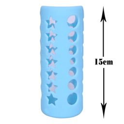 The Little Lookers Feeding Bottle Silicone Warmer Cover Blue Purple Pack of 2 - Fits 180 ml, 200 ml & 240 ml image 4