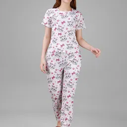Vegles Abstract Printed T-Shirt With Joggers Night Suit-picture-21