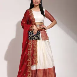 Payu Semi-Stitched Lehenga & Unstitched Blouse With Dupatta-picture-22