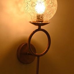 SOMIL White Printed Glass Wall Lamp-image-88