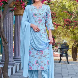 Moda Rapido Floral Printed Straight Kurta with Salwar & Dupatta-17