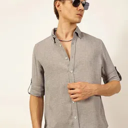Thomas Scott Men Premium Slim Fit Opaque Casual Shirt-image-5