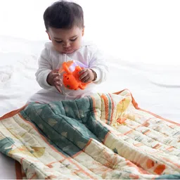 TIDY SLEEP White & Peach-Coloured Cartoon Characters Mild Winter 210 GSM Single Bed Blanket-image-30