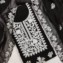 Mitera Embroidered Unstitched Dress Material-image-99