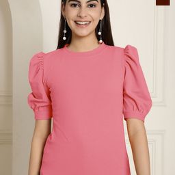 Tromko Women Pack Of 2 Sweetheart Neck Peplum Top-image-39