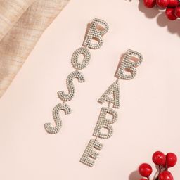 StyleCast Gold-Plated Cubic Zirconia Studded Contemporary Drop Earrings-image-54