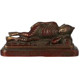 Exotic India Mahaparinirvana Buddha In Brass Handmade Made In India-image-17