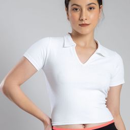 Redamancii Women Solid Shirt Collar Polycotton Top-picture-43