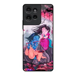 QRIOH Radha Krishna Art Real Printed Motorola G75 5G Impact Resistant Back Case-25