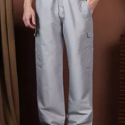 Kotty Men Relaxed Easy Wash Cargos Trousers-image-58